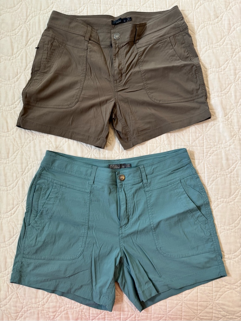 Prana Ravenna 5” Shorts Bundle Blue Gray Brown